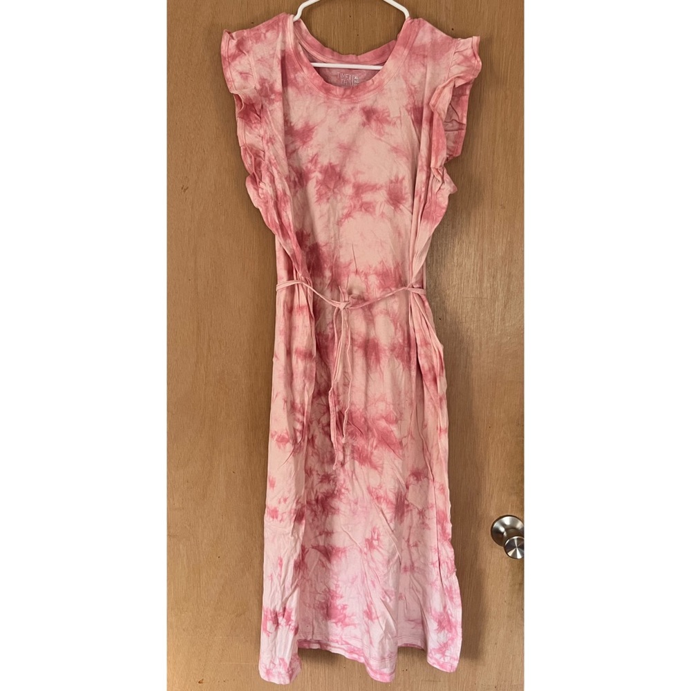 Pink Tie dye Maxi T Shirt Dress - XL
